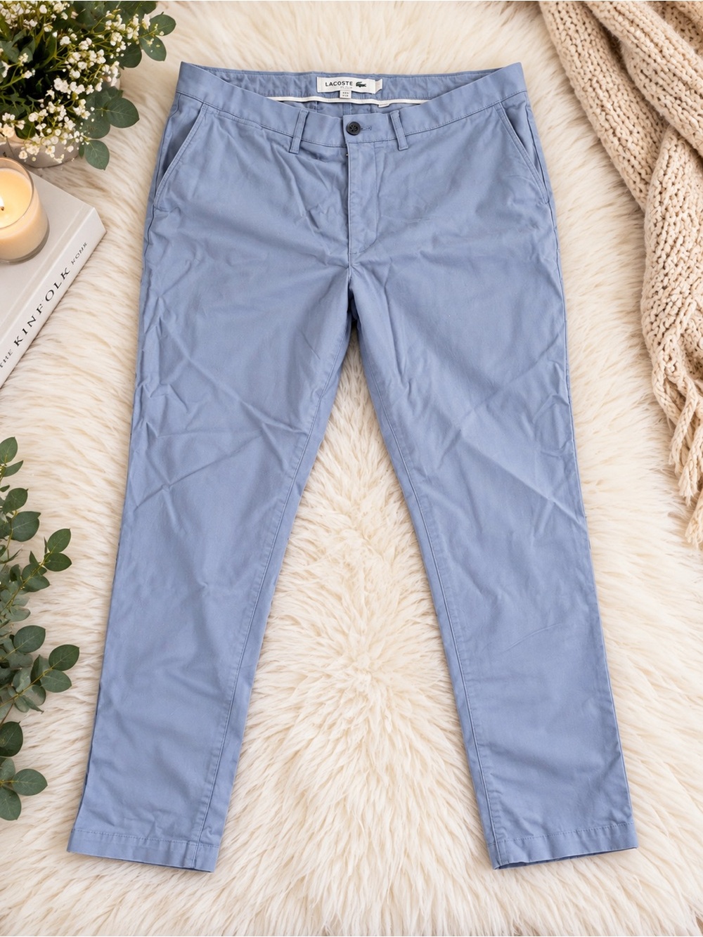 Lacoste Men’s Slim Fit Blue Chino Pants US 40 L32